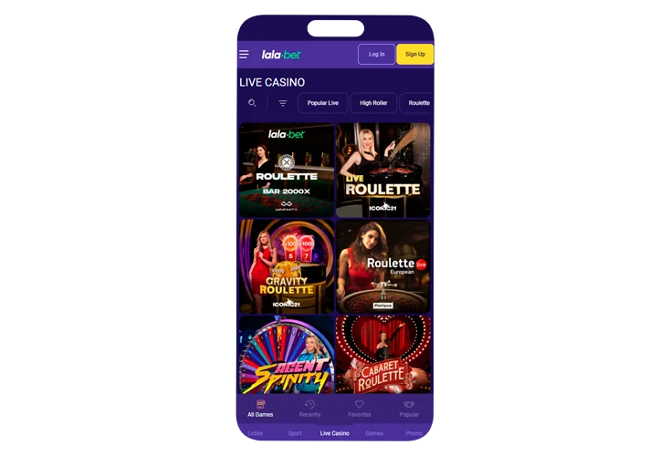 Genieten van spellen en weddenschappen in de app