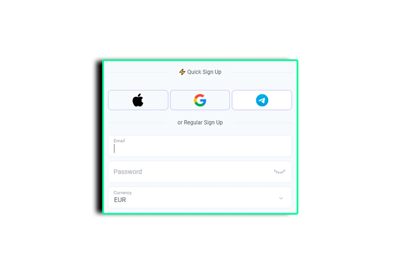 Voer persoonlijke gegevens in om een account aan te maken