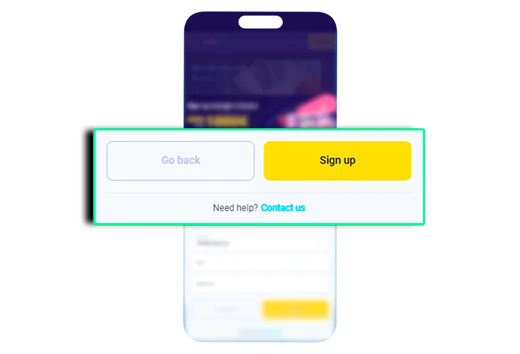 Bevestiging van registratie via de applicatie